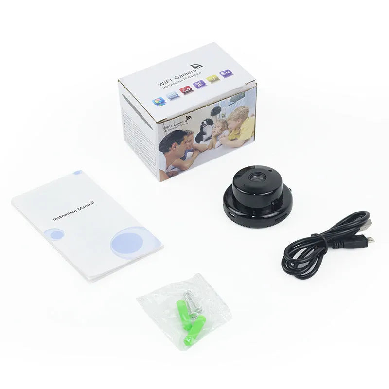 Black plastic home wifi camera HD 1080P non-light night vision two-way audio USB 90x60x60mm