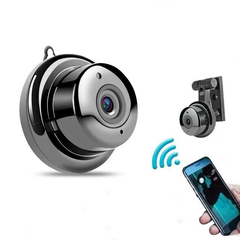 Black plastic home wifi camera HD 1080P non-light night vision two-way audio USB 90x60x60mm