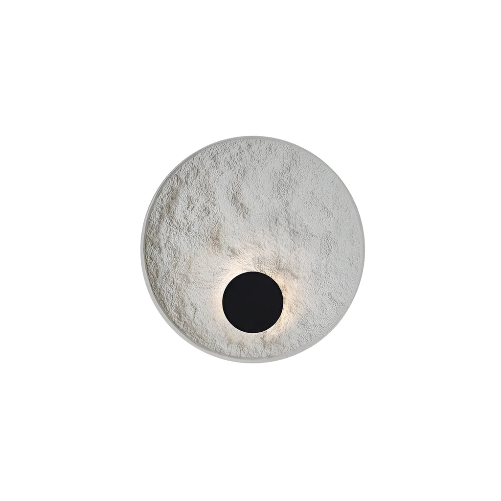 White modern iron wall lamp in 300mm or 500mm size for bedroom.