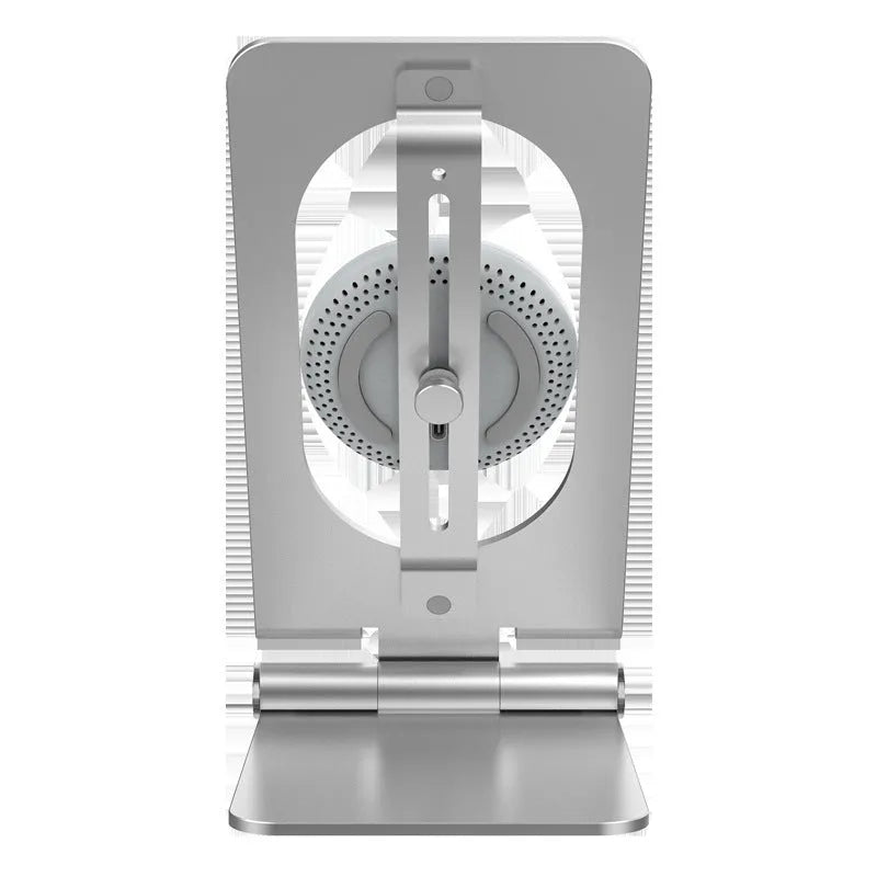 Nillkin wireless charging receiver with foldable stand showing smartphone charging position