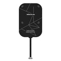 Nillkin wireless charging receiver with foldable stand showing smartphone charging position