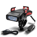 Rechargeable bicycle light in chosen colour, shown mounted on bike handlebars with single or double LED lamp.