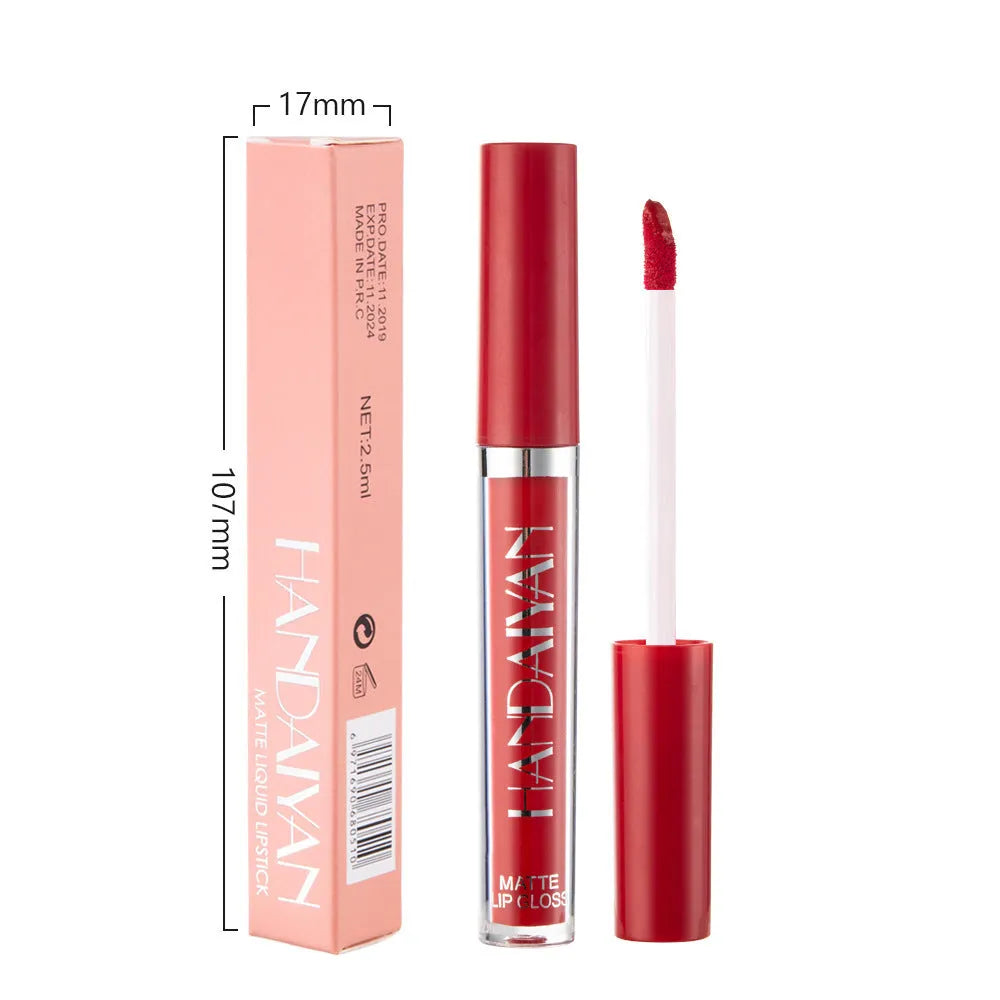 HANDAIYAN matte non-fading liquid lipstick in 2.5ml tube.
