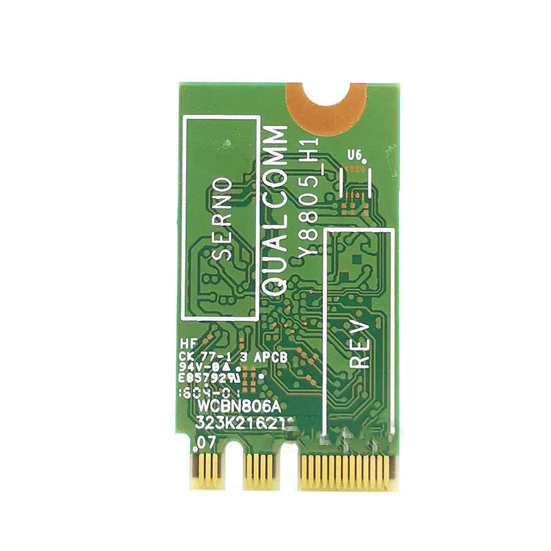 QCNFA435 NGFF M2 802.11ac wireless network card in green with Bluetooth 4.1