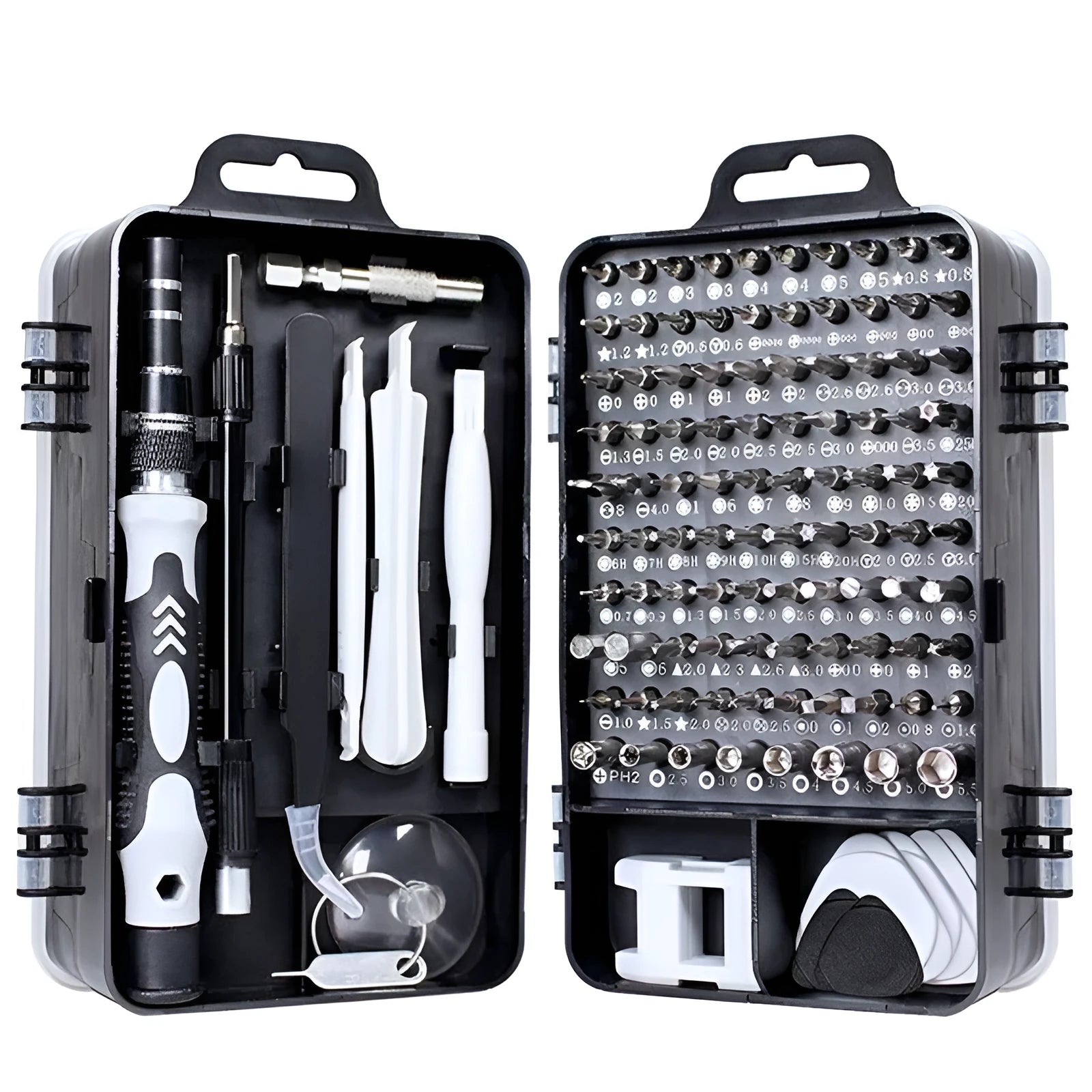 135-in-1 mobile phone and watch repair screwdriver set with S2 steel bits and handle options