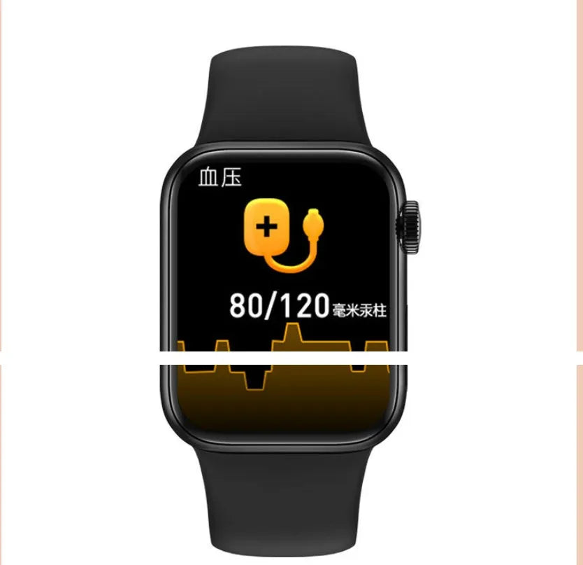 M16Plus upgraded smart watch with grey zinc alloy case, rotary encoder, and 1.8 inch screen on wrist.