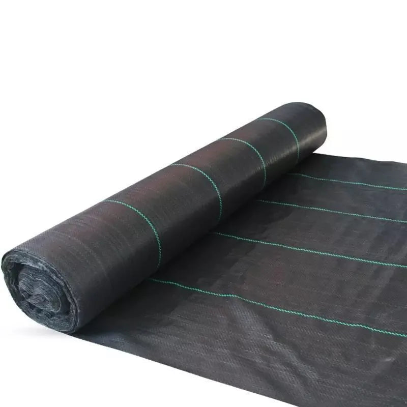 Black PE composite woven weed-proof cloth for farmland and greenhouse weed suppression in multiple sizes