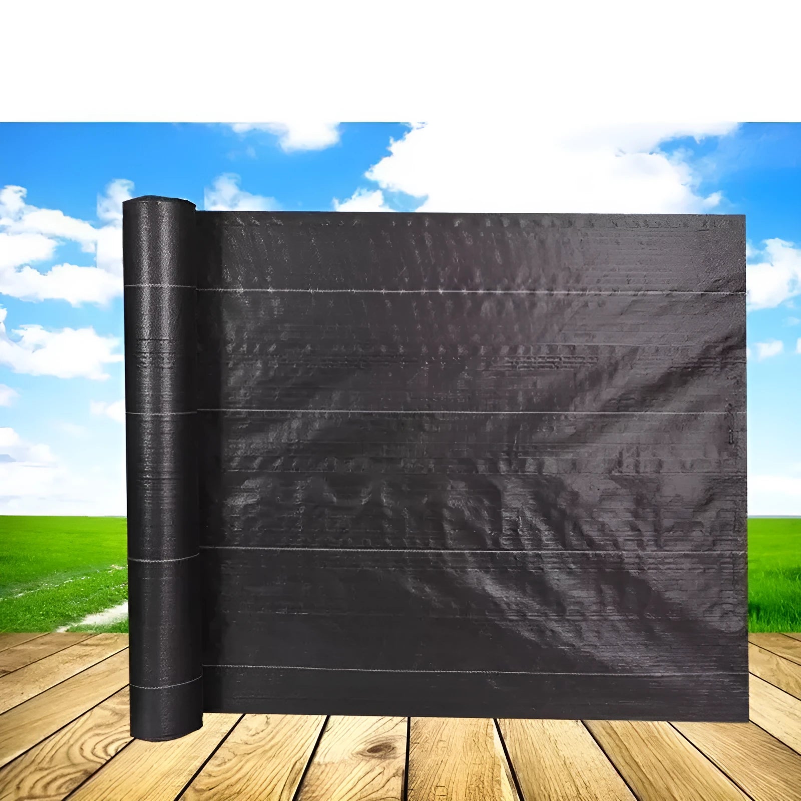 Black PE composite woven weed-proof cloth for farmland and greenhouse weed suppression in multiple sizes