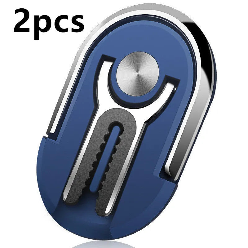 Universal car phone ring bracket with suction cup base and adjustable arms in multiple colours.