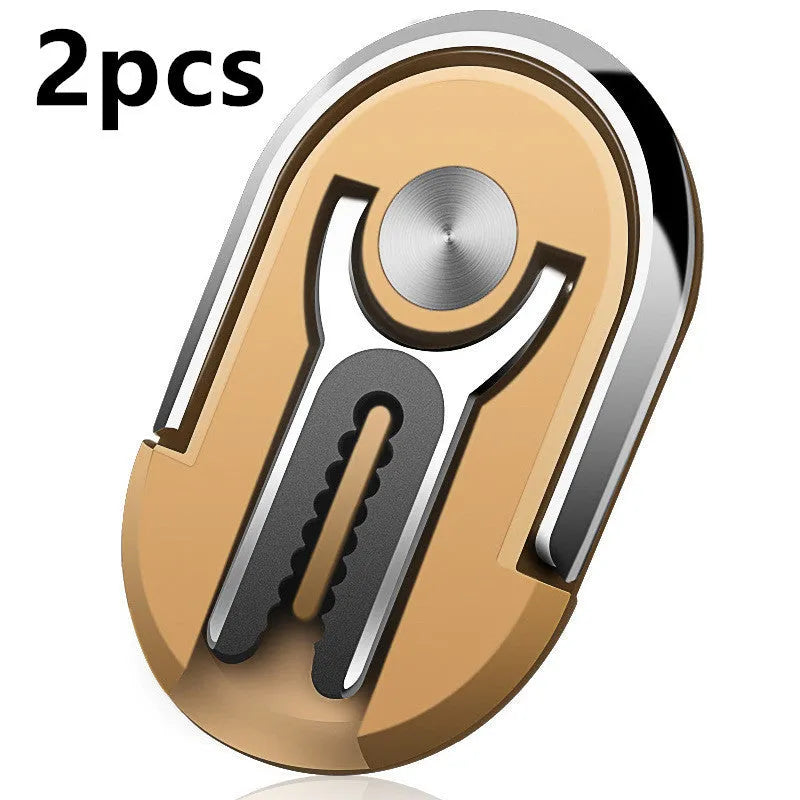 Universal car phone ring bracket with suction cup base and adjustable arms in multiple colours.