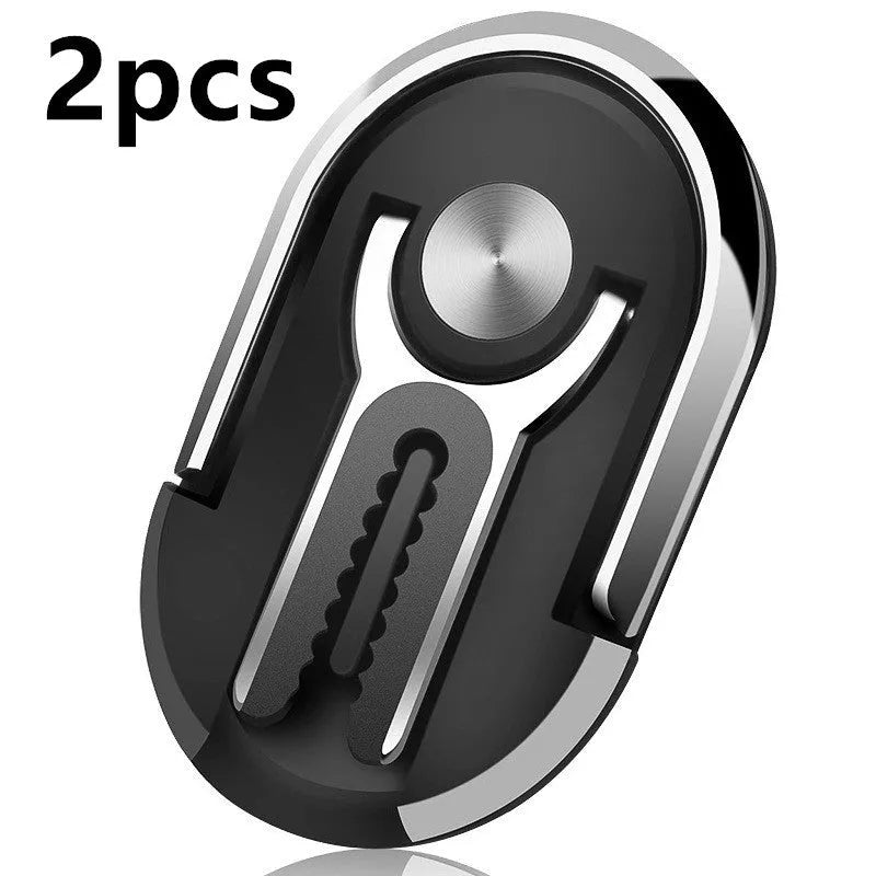 Universal car phone ring bracket with suction cup base and adjustable arms in multiple colours.