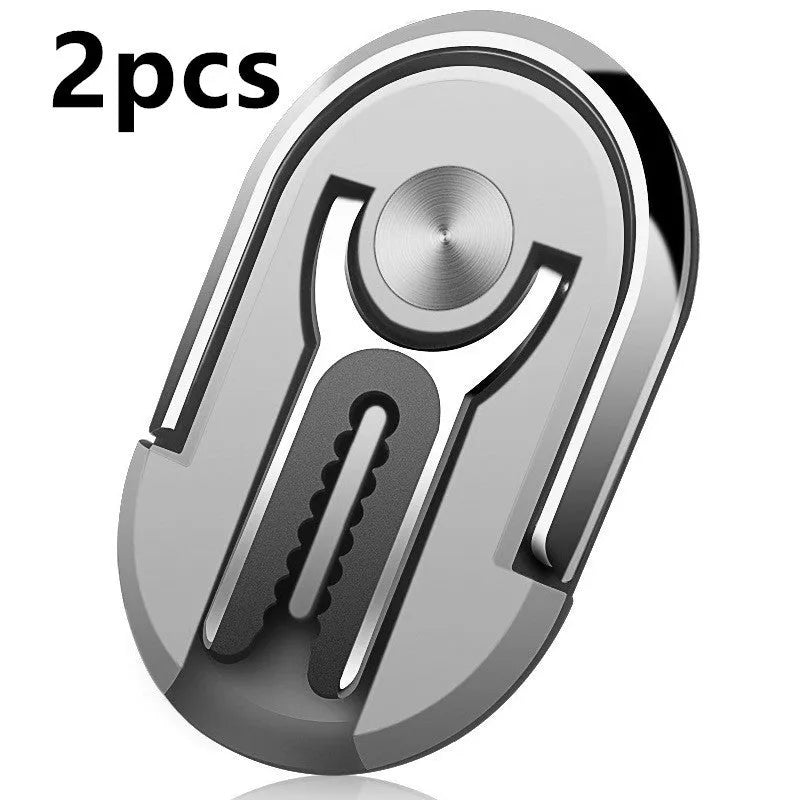 Universal car phone ring bracket with suction cup base and adjustable arms in multiple colours.