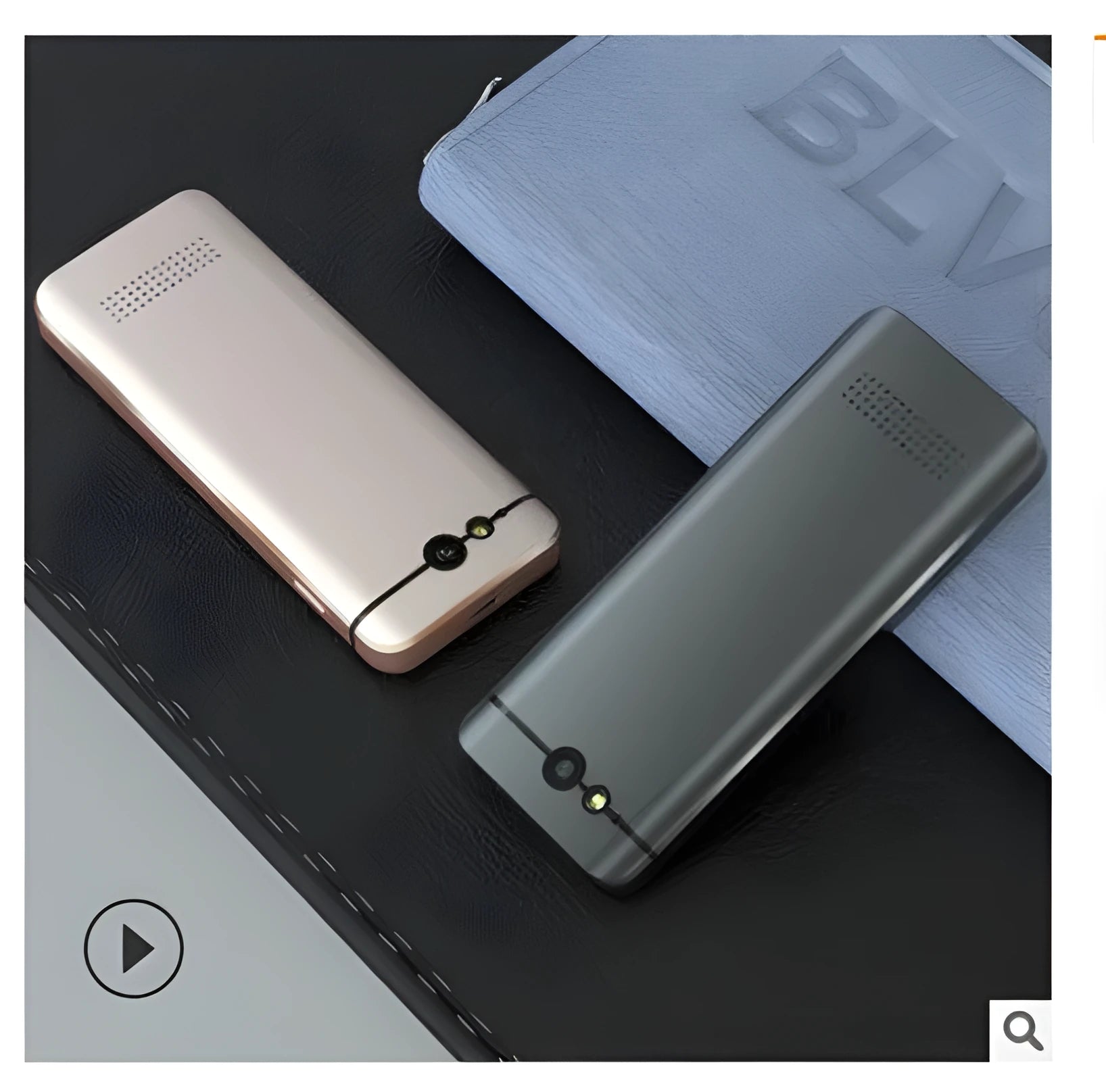 M9 Translator device in gold or silver grey for group chat and photo translation with iOS.