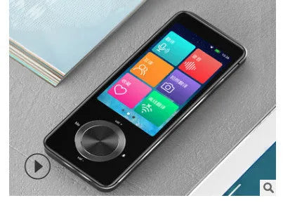 M9 Translator device in gold or silver grey for group chat and photo translation with iOS.