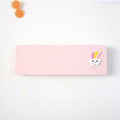 PVC candy colour cartoon pencil case in bright colour, waterproof and dirt resistant, simple design on plain background