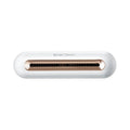 Rose gold USB-powered car air purifier and deodoriser with push-button control.