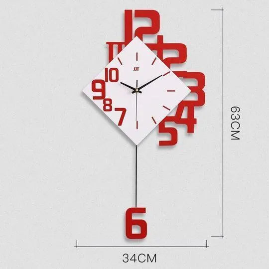 15-inch round digital wall clock with black density board frame and digital display