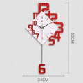 15-inch round digital wall clock with black density board frame and digital display