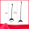 Black tripod speaker stand with hanger rack for satellite bookshelf speakers