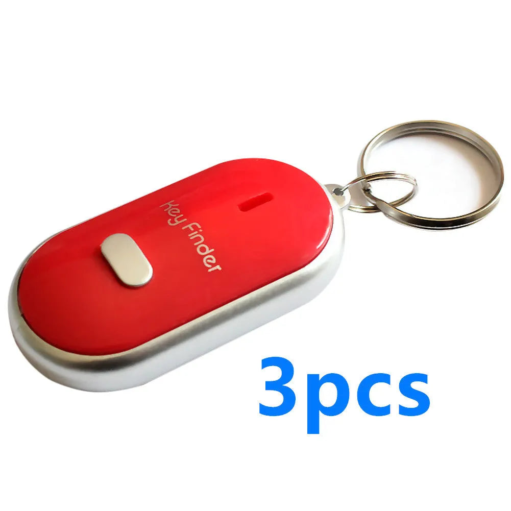 LED whistle control induction key ring key finder in plastic, 2.5cm x 8cm, blue colour
