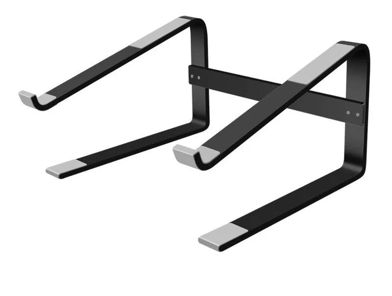 Aluminium alloy notebook bracket frame with adjustable height rack in black finish