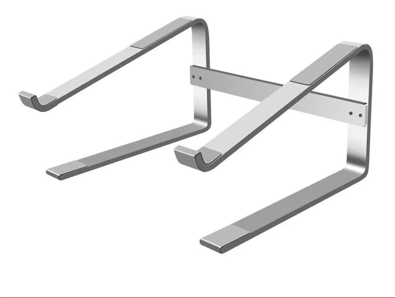 Aluminium alloy notebook bracket frame with adjustable height rack in black finish