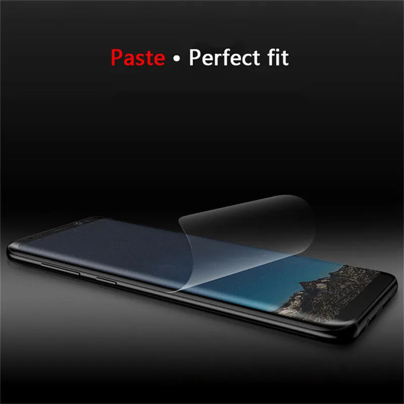 Purple hydraulic film screen protector for curved Samsung Galaxy S8 S9 S10 phones