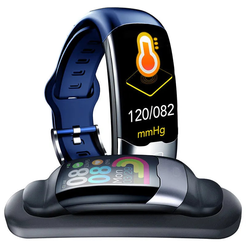 Smart bracelet with heart rate, blood pressure and sleep tracking, 30m waterproof rating