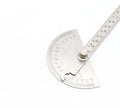 Adjustable protractor measuring square showing 0-180 degree scale with 1-degree markings.