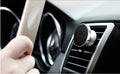 Magnetic car phone holder with 360 degree rotation for small air vents, black finish
