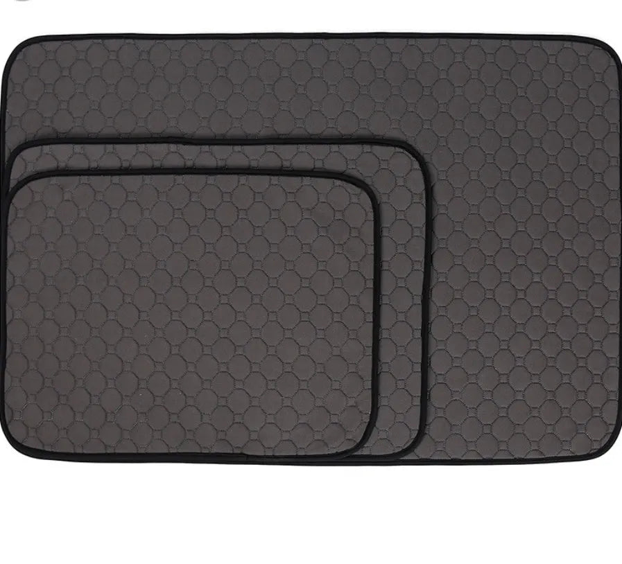 Reusable dog urine pad in beige with non-slip bottom and TPU waterproof layer, machine washable