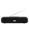 Wireless desktop subwoofer speaker in long strip design with metal grille