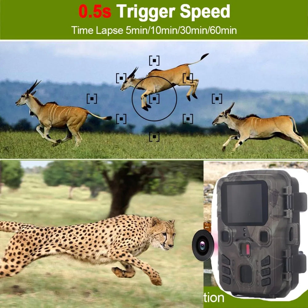 Black infrared night vision monitoring device with plastic construction showing TF card slot