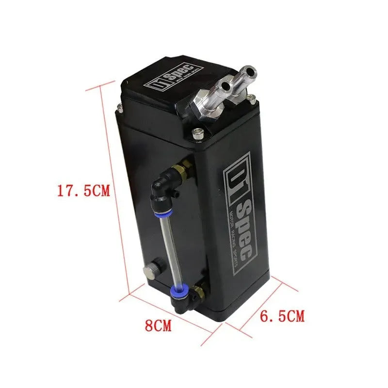 D1 double hole aluminium engine oil catch tank with 15mm fittings in a choice of four colours