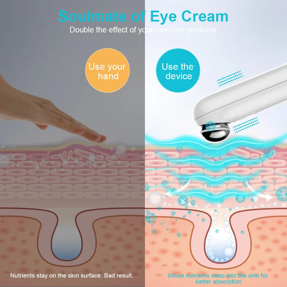 Beautefas portable eye massager white colour induction strip device 148mm length