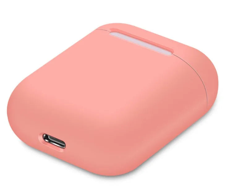 Silicone protective sleeve for AirPods charging case in split design showing colour options