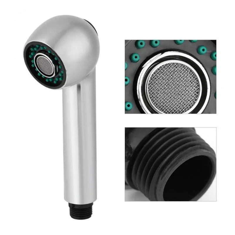Chrome kitchen tap spare pull out spray shower head with spray function for sink replacement