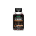 Container of 60 mushroom gummies with reishi and lion's mane extract dietary supplements