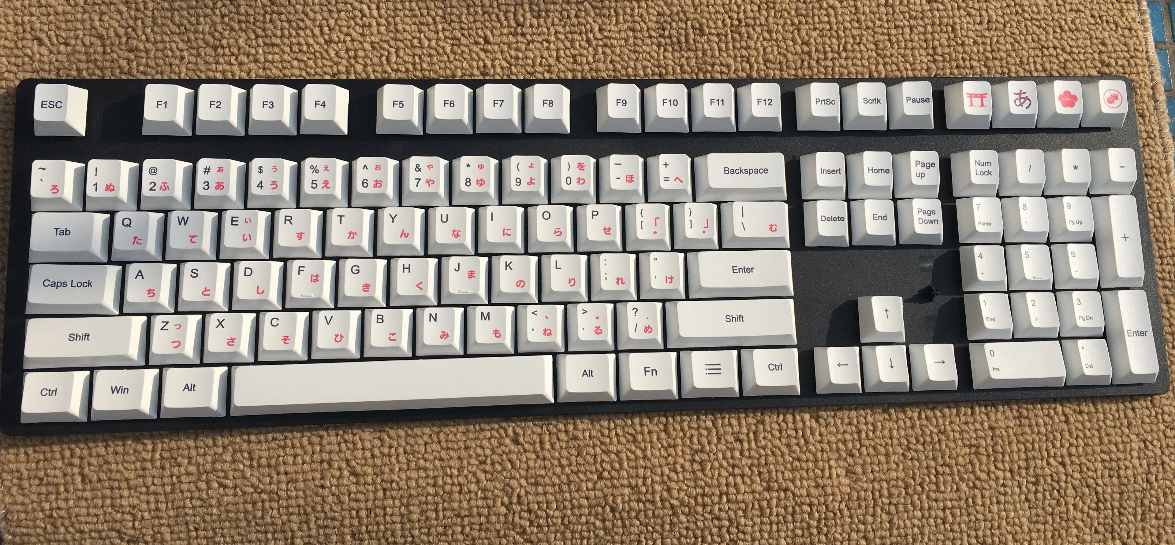 Japanese Russian Korean language PBT heat sublimation keycaps for mechanical keyboards