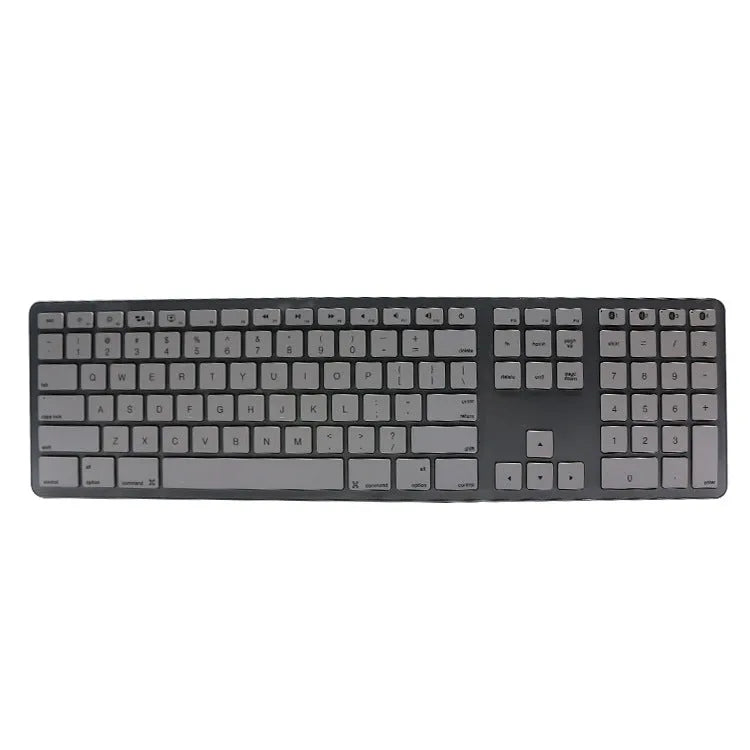 White wireless Bluetooth keyboard with 109 keys and three-key zone design