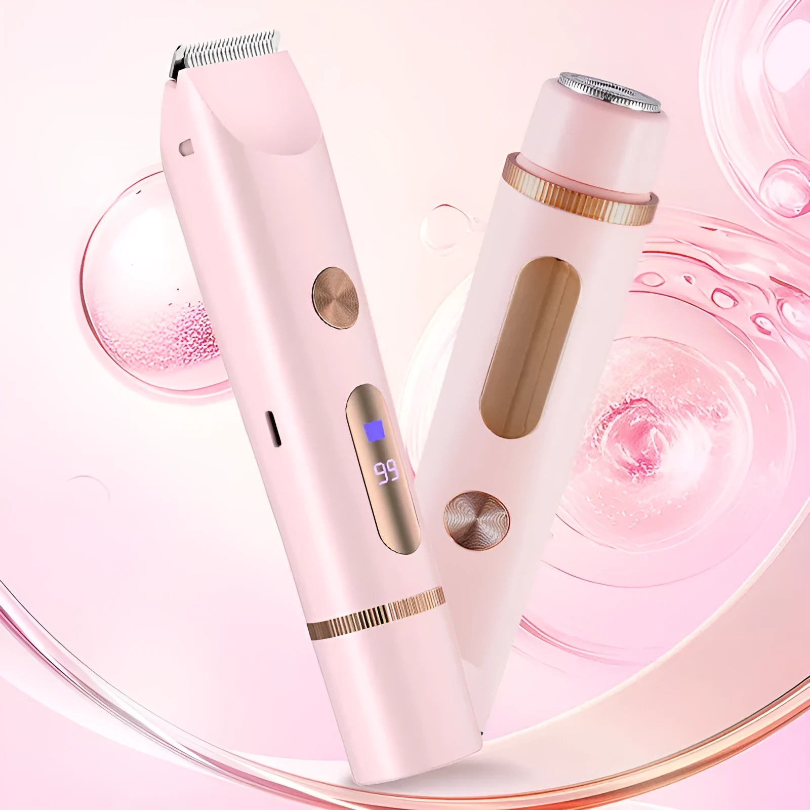 Only Private Parts double-headed electric lady shaver in purple with display screen, mute and USB rechargeable