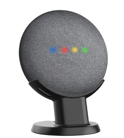 PlusAcc black plastic table holder stand for Google Home Mini voice assistant