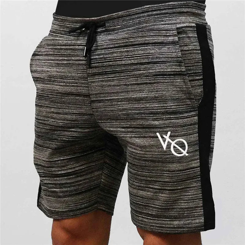 Men's black fitness quick-drying shorts in modal fabric with elastic waistband