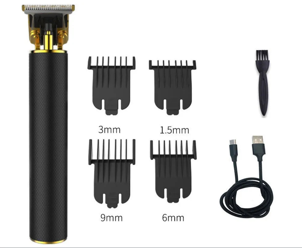 Electric hair clipper with USB charging and 5W power, in multiple colour options with comb