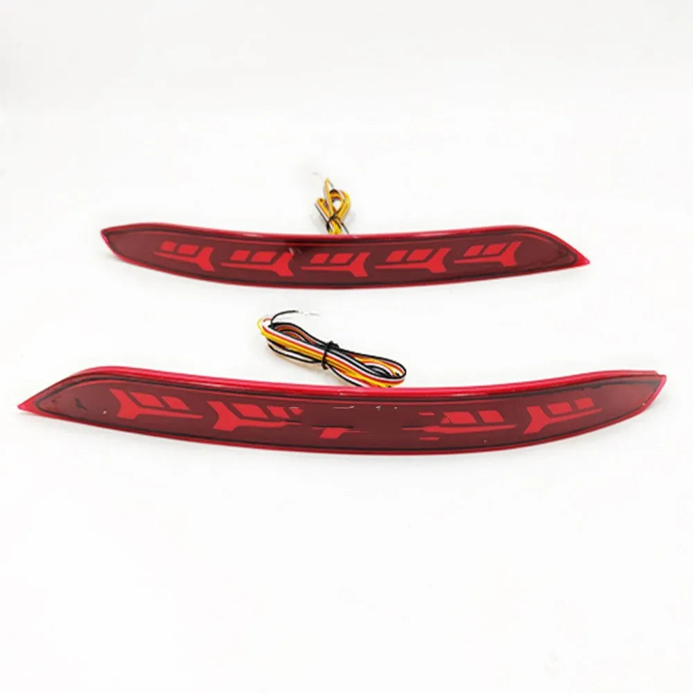 Volkswagen Sagitar rear bumper LED light with water flow pattern for brake and turn signals.