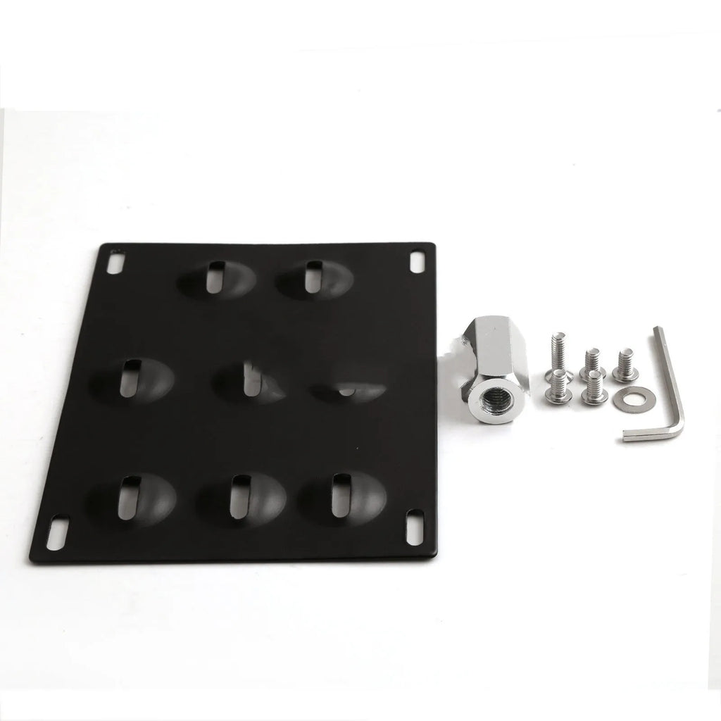 American license plate frame with integrated trailer hook for car modification, 21x10 cm metal construction