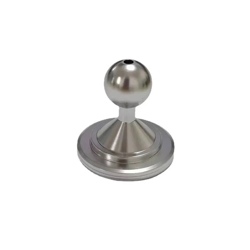 Silver and black aluminium alloy universal instrument panel mounting base plate.
