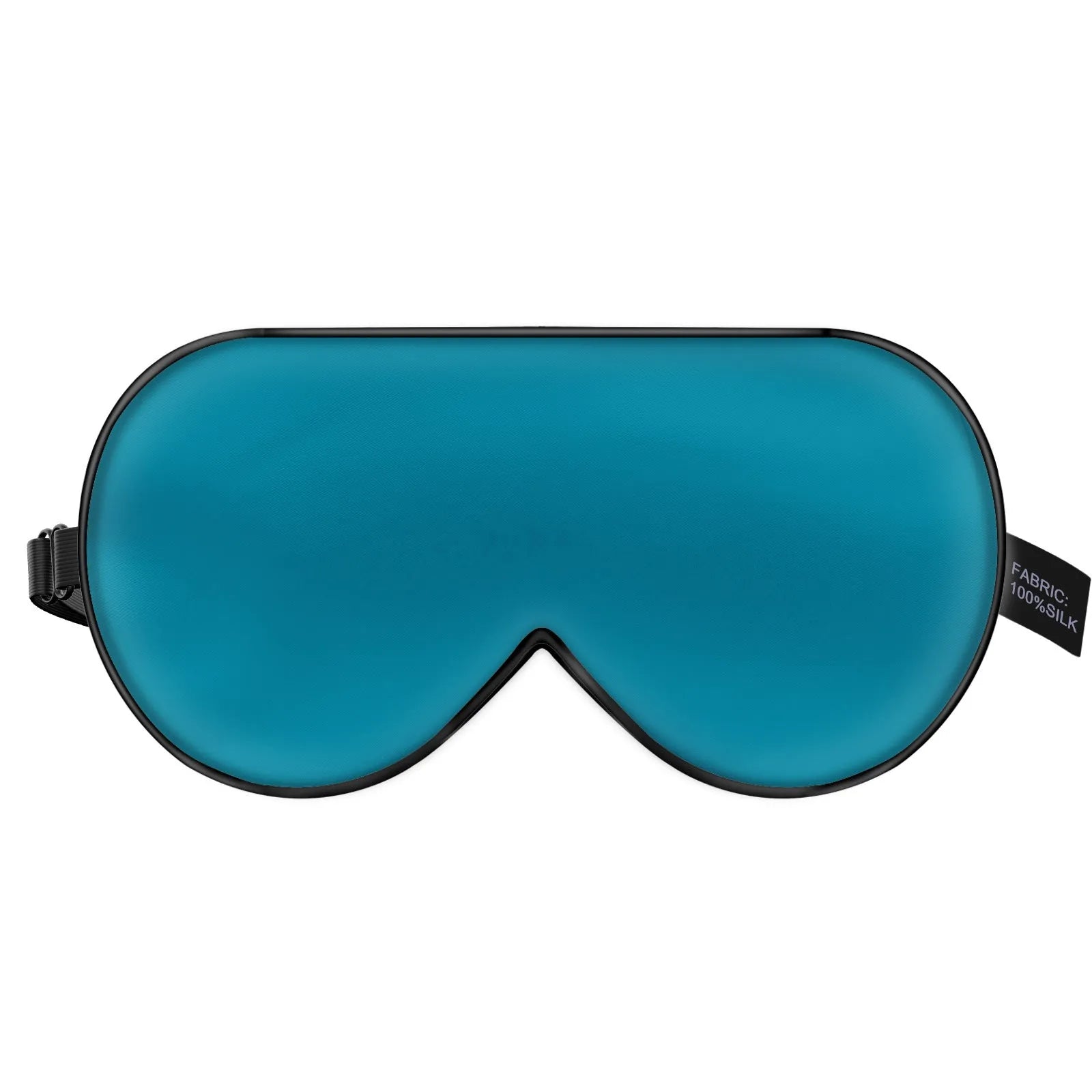 Double-sided mulberry silk sleep mask with embroidered print in various colours.