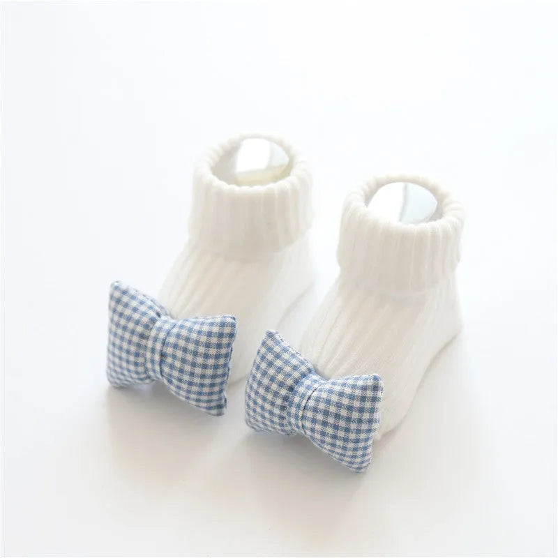 Cotton infant floor socks in multiple patterns with size options XS to M