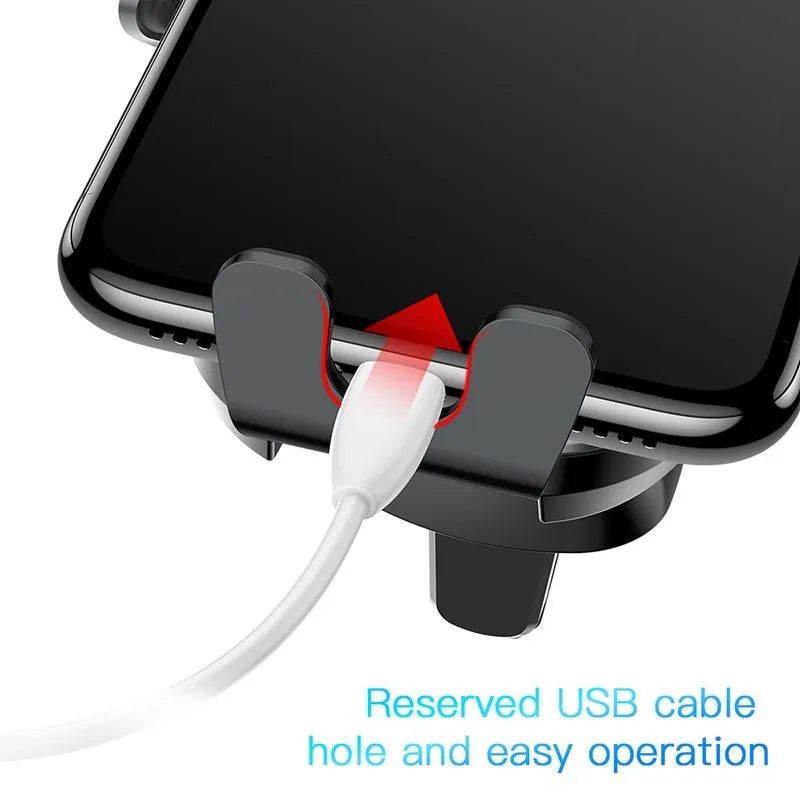 Baseus intelligent touch sensor car phone holder aluminium alloy glass panel black air vent mount